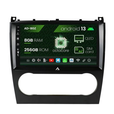 Navigatie Mercedes Benz C-Class W203 (2004-2011), Android 13, Z-Octacore 8GB RAM + 256GB ROM, 9 INCH - AD-BGZ9008+AD-BGRKIT414 foto
