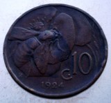 1.775 ITALIA VITTORIO EMANUELE III 10 CENTESIMI 1924 R, Europa, Bronz