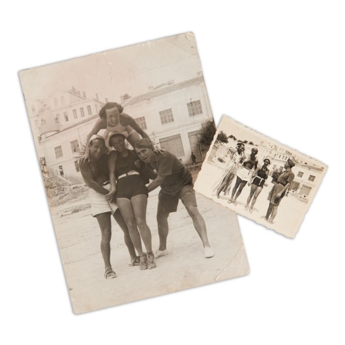 Sergiu Celibidache alături de fiul lui Trancu-Iași la Balcic, două fotografii de epocă