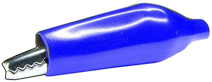 Clema crocodil, 38x10 mm, albastru - 122716