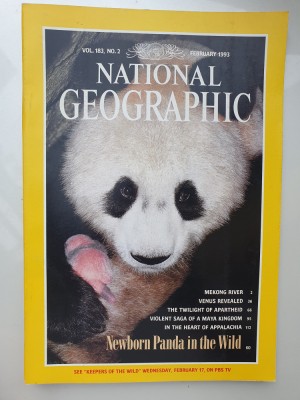 National Geographic Febr 1993, in limba engleza, 148 pag, stare f buna foto