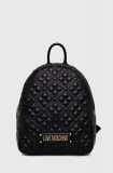 Love Moschino rucsac femei, culoarea negru, mic, neted