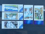 Seria Completă Islanda 2006 - Cascade din Islanda, Cupoane / Vignete, 5v, MNH -A150, Stampilat
