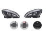 Far Mercedes Clasa C, 03.2011, model tuning, montare stanga+dreapta, cu indicator led; cu lumini de zi tip LED; H9+LED; manual; negru; cu becuri;