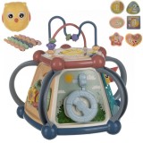 Cub Educațional Sorter Multicolor cu Activități Interactive și Accesorii Magnetice, Kruzzel