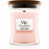 Woodwick Coastal Sunset lum&acirc;nare parfumată cu fitil din lemn 275 g