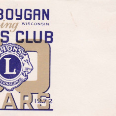 Plic LIONS CLUB, Sheboygan, S.U.A., 30 ianuarie 1972