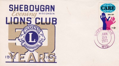 Plic LIONS CLUB, Sheboygan, S.U.A., 30 ianuarie 1972 foto