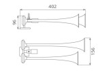 CLAXON ROSU CAMION CU DOUA GOARNE 24V 1A 45892