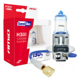 Becuri halogen H3 12V 55W AMiO LumiTec +130% 4300K, set 2 buc