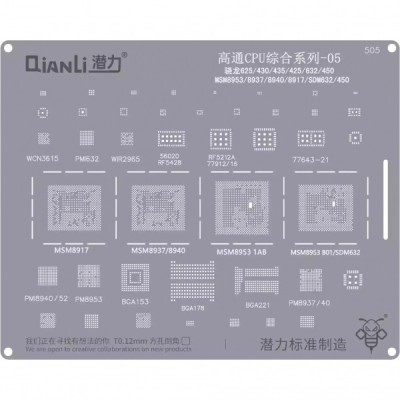 Sita BGA QIANLI QS505 pentru CPU Qualcomm SnapDragon 5 Series foto