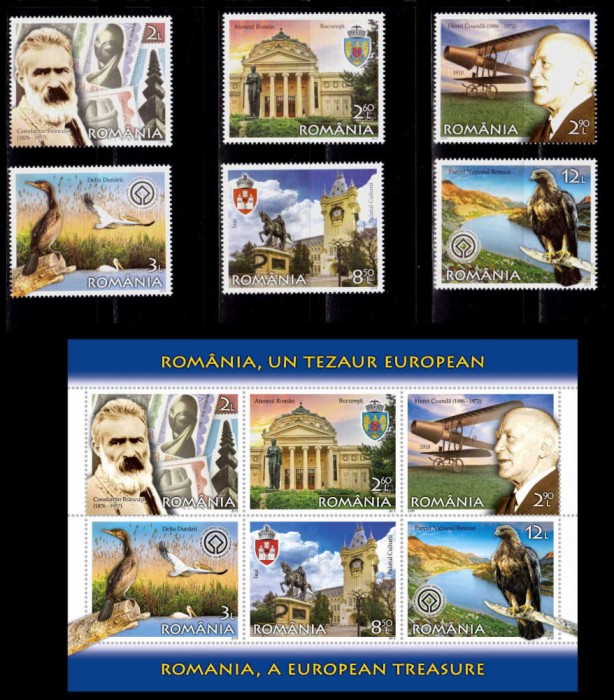 ✅ RO 2019 LP 2226+a "Romania ,Un Tezaur European",serie + bloc/colita 776 , MNH