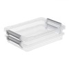 Set Cutiide Organizare, 2 Nivele, Transparent, Plastic, Dimensiuni 25.4x17.5x3cm, 2 Bucăți, Oem