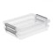 Set Cutiide Organizare, 2 Nivele, Transparent, Plastic, Dimensiuni 25.4x17.5x3cm, 2 Bucăți