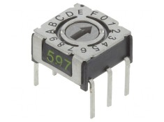 &Icirc;ntrerupător Codificare HEX/BCD 16 Poz THT 80m&Omega;