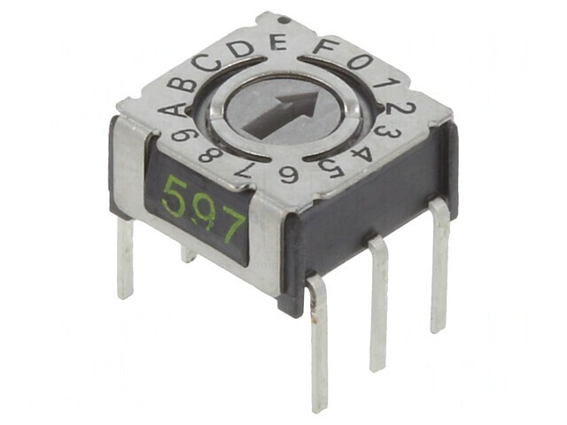&Icirc;ntrerupător Codificare HEX/BCD 16 Poz THT 80m&Omega;
