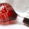 STICLA DECANTOR DIN CRISTAL COLORAT RUBIN 29 CM