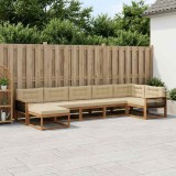 Cumpara ieftin Set de canapele de exterior 7 buc. 7-Locuri Natural si Bej