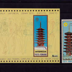 RO 1970 LP 720+721 "Expo '70 Osaka" , serie+ colita 80 , MNH