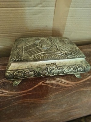 Bomboniera masiva argintata foto