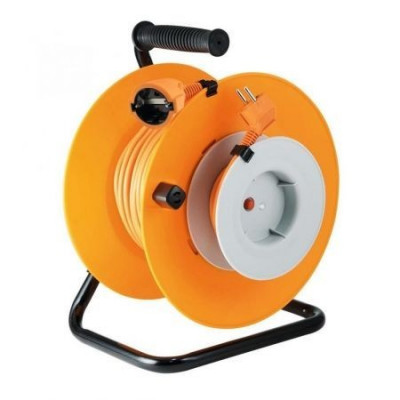 Cablu prelungitor pe tambur, 27+3 m, 2300w, suport metalic, ip20, home MultiMark GlobalProd foto