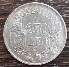 (A653) MONEDA DIN ARGINT ROMANIA - 25.000 LEI 1946, REGELE MIHAI I foto