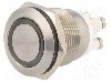 Intrerupator anti-vandalism, OFF-(ON), &Oslash;19mm, BULGIN, MPI002/TE/WH/24