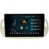 Navigatie 2K Fiat 500 (2007-2014) rama argintie 8GB RAM Android Octacore Slot Sim 4G DSP GPS Wi-FI Carplay Android Auto USB Bluetooth Waze Touchscreen