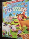 Carte de colorat cu abtibilduri: Animale de la ferma (limba Slovaca)