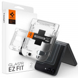Set 2 Folii de protectie Spigen Glas.TR EZ FIT pentru Samsung Galaxy Z Flip 5 Transparent