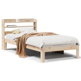 Cumpara ieftin Cadru de pat cu tablie, 90x200 cm, lemn masiv de pin