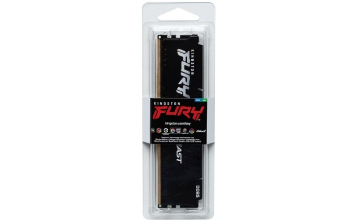 Memorie Kingston Fury Beast 32GB, DDR5, 5600Mhz, CL40, PC5-44800, 1.25V, KF556C40BB-32, Desktop PC