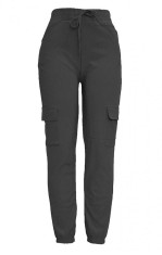 Pantaloni cargo pentru femei Xpose, cu talie inalta, casual, negru, XL XXL - OUTLET
