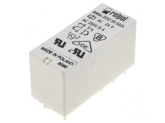 Releu Electromagnetic DPDT 24VAC 8A PCB