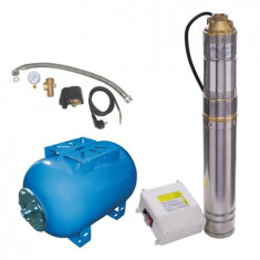 Pompa submersibila apa curata in sistem hidrofor, recipient 50 l, Wasserkonig WK2400-140, 2400l/h, 1500W, 14bar foto