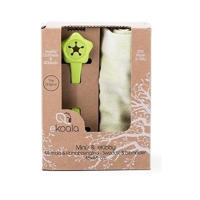 Set Swaddle si suport de prindere baveta, eKoala, Green foto