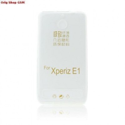 Husa Silicon Ultra Slim Sony Xperia E1 Transparent foto