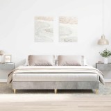 VidaXL Cadru de pat fără saltea Gri beton 160x200cm Lemn prelucrat 3329033