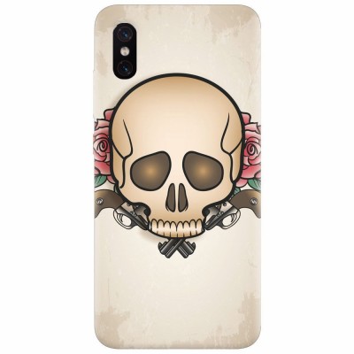 Husa silicon pentru Xiaomi Mi 8 Pro, Skulls And Roses foto