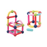 Piese Magnetice pentru Copii, Flippy, Set din 68 de Piese de diferite Culori, Constructor Magnetic cu Posibilitatea de a Construii forme Nelimitate, M