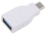 Adaptor OTG USB 3.0 Alb cu USB A și USB C