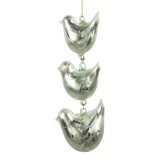 Cumpara ieftin Set 2 decoratiuni Pasari decorative sticla verde 7x5x16 cm