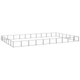 VidaXL Padoc pentru c&acirc;ini, negru, 60 m&sup2;, oțel