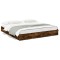 vidaXL Cadru de pat cu sertare stejar fumuriu 200x200cm lemn prelucrat 3280633