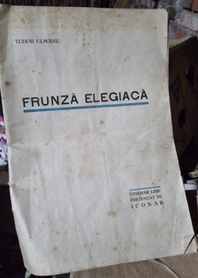 Frunza elegiaca - Tudor Ulmanu cu semnatura lui Iulian Vesper foto