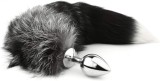 Dildo Fur Tail S Black/White