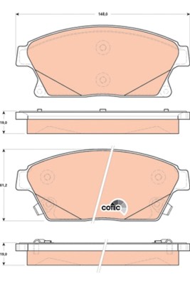 TRW GDB1847 COTEC set placute frana,frana disc foto