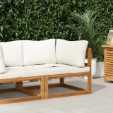 vidaXL Canapea colțar modular cu perne, alb crem, lemn masiv de acacia 311861