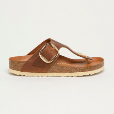 Birkenstock - șlapi de piele Gizeh Big Buckle 1018745-Cognac