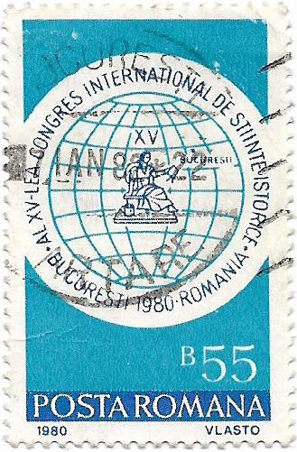 Al XV-lea Congres International de Stiinte Istorice, 1980 - obliterat